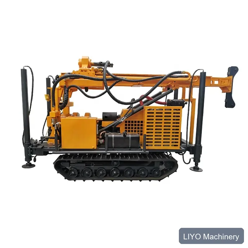 LY-280 mechanical top drive drilling rig crawler side view