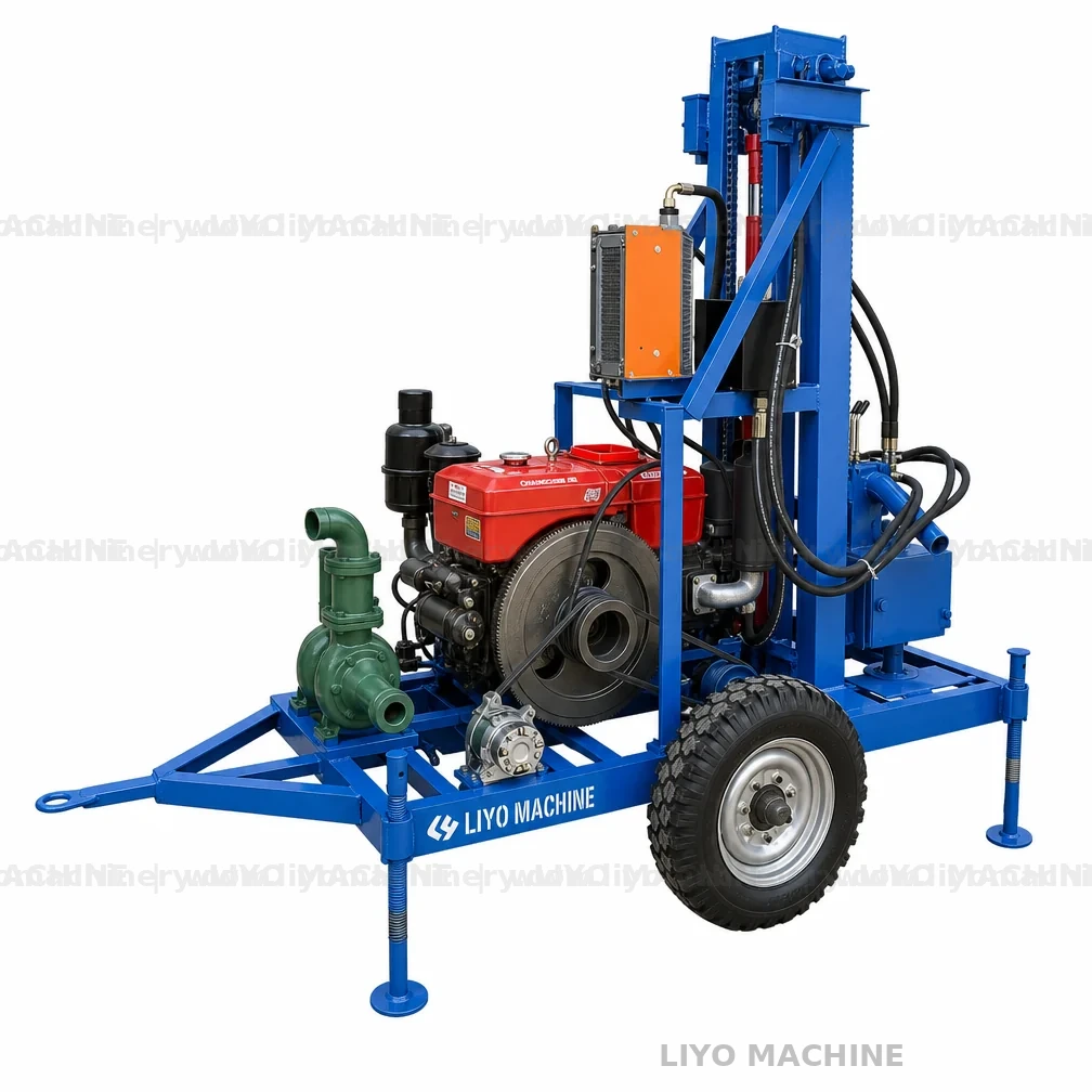 LY-150 wheeled hydraulic water well drilling machine
