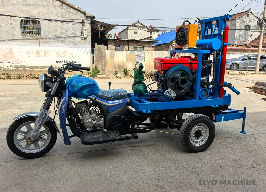 LY-200-3T gasoline tricycle water well drilling rig