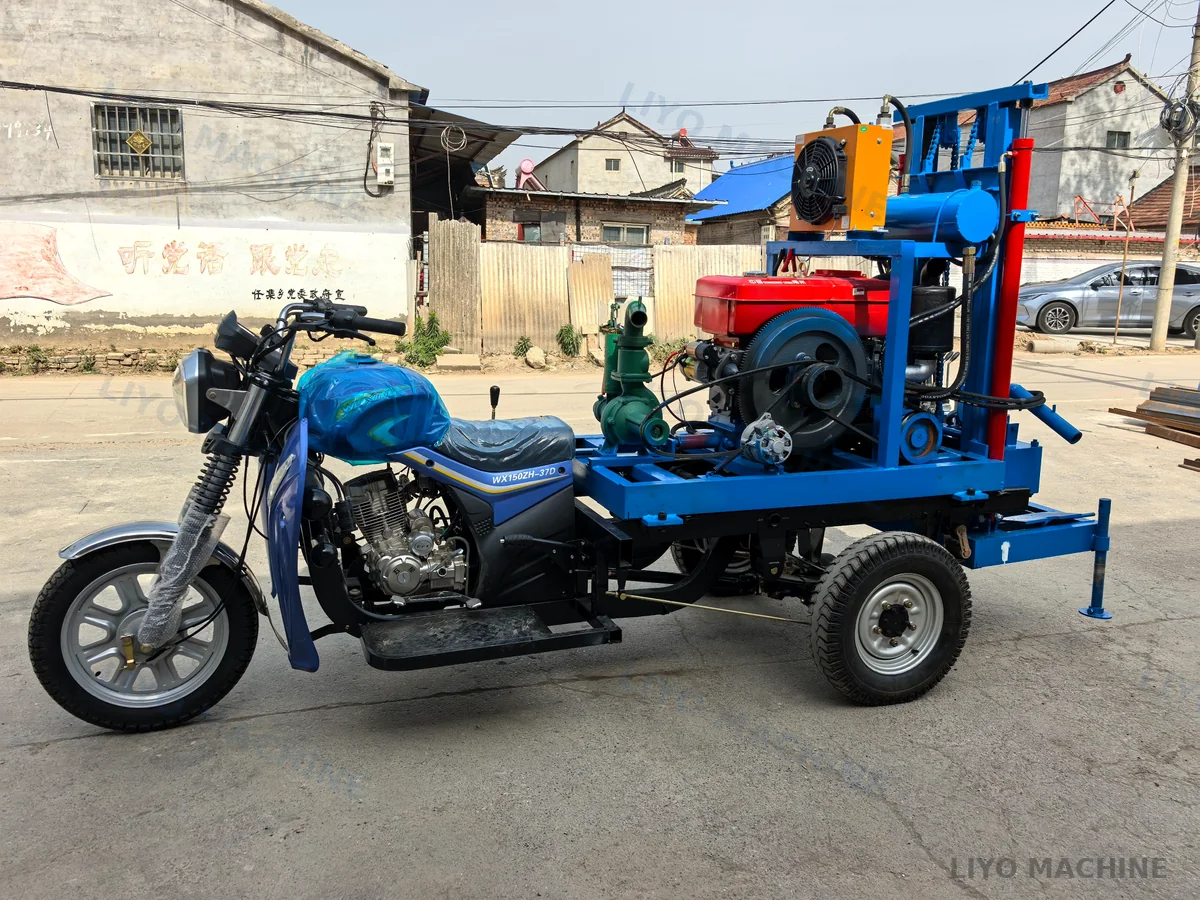 LY-200-3T gasoline tricycle water well drilling rig