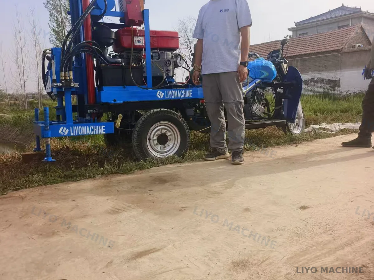 LY-200-3T tricycle drilling rig size reference