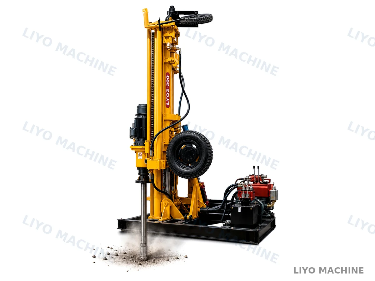 LYQZ-200 working scene hard rock drilling